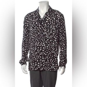 AllSaints Mens Panther black button down